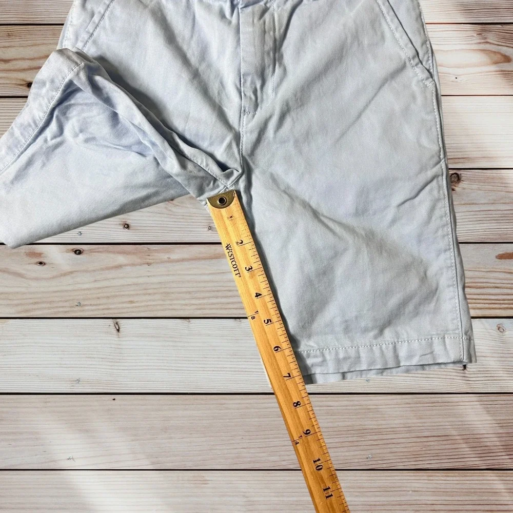 Children's Place Twill Set of 2 Shorts Boys 8 Green Blue Adjustable Waist Casual